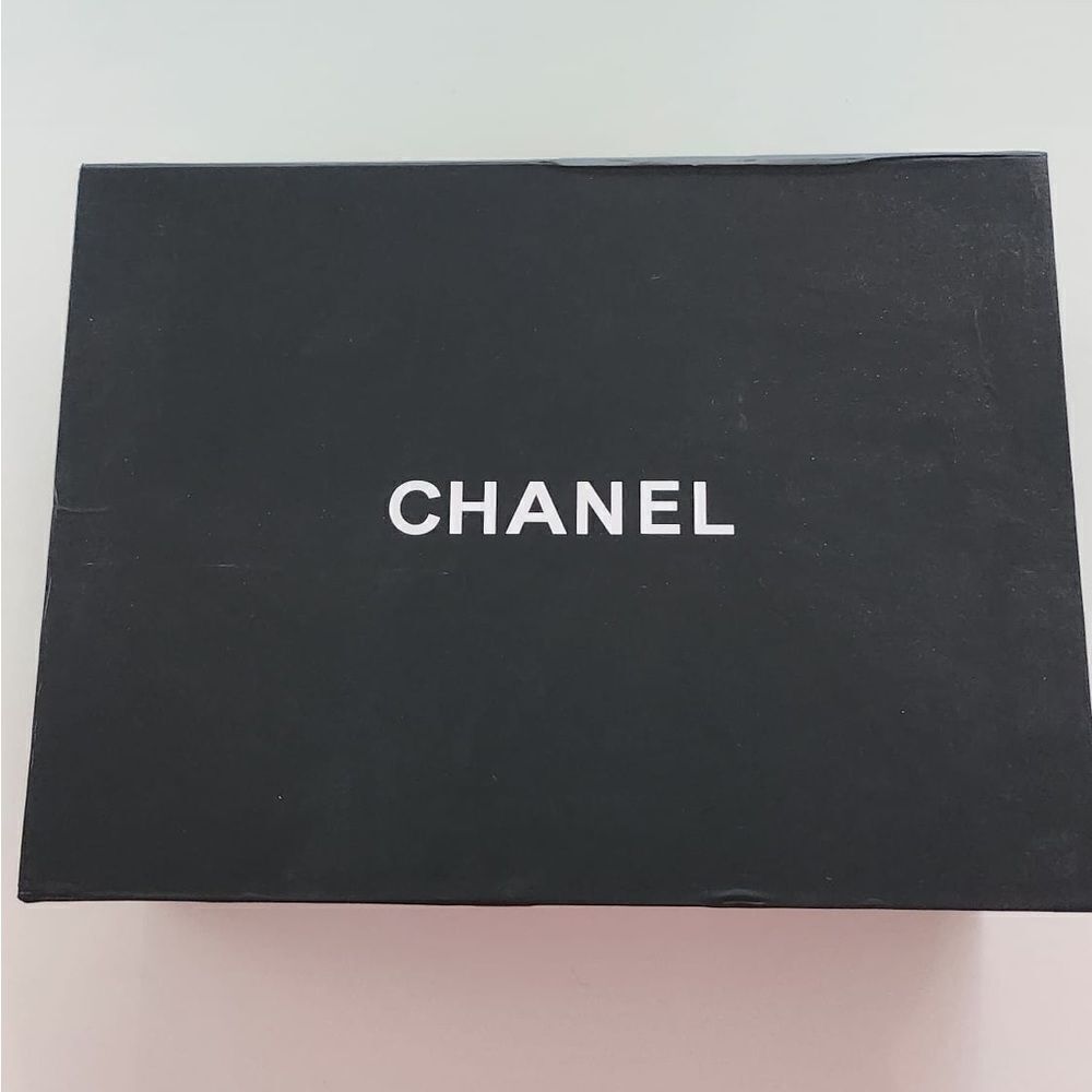 Authentic Chanel Box With Dust Bag, Tissues Paper Ribbon , Card And Paper Bag .
